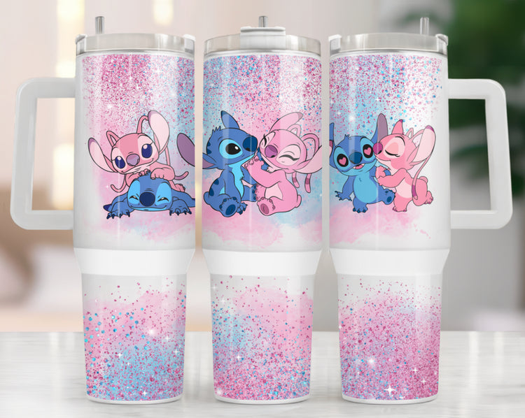 40oz Stanley Tumbler - Stitch Love Hippo Boutique