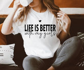Life is Better with my Girls Women’s T-Shirts Hippo Boutique