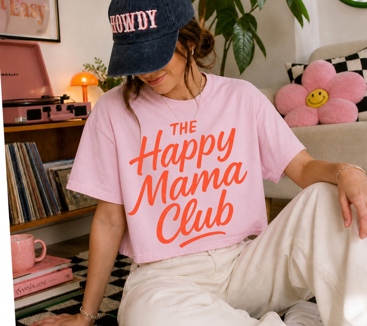 Cropped Top & T-Shirts - The happy mama club Hippo Boutique