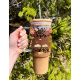 Just One More Chapter Bookish Glass Tumbler Cups Hippo Boutique