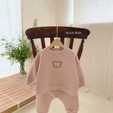 Teddy Baby & Toddler Waffle Knit Outfit Hippo Boutique