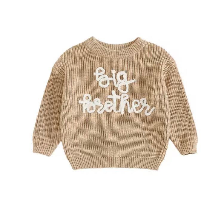 Knit Embroidered Big Brother sweater Hippo Boutique