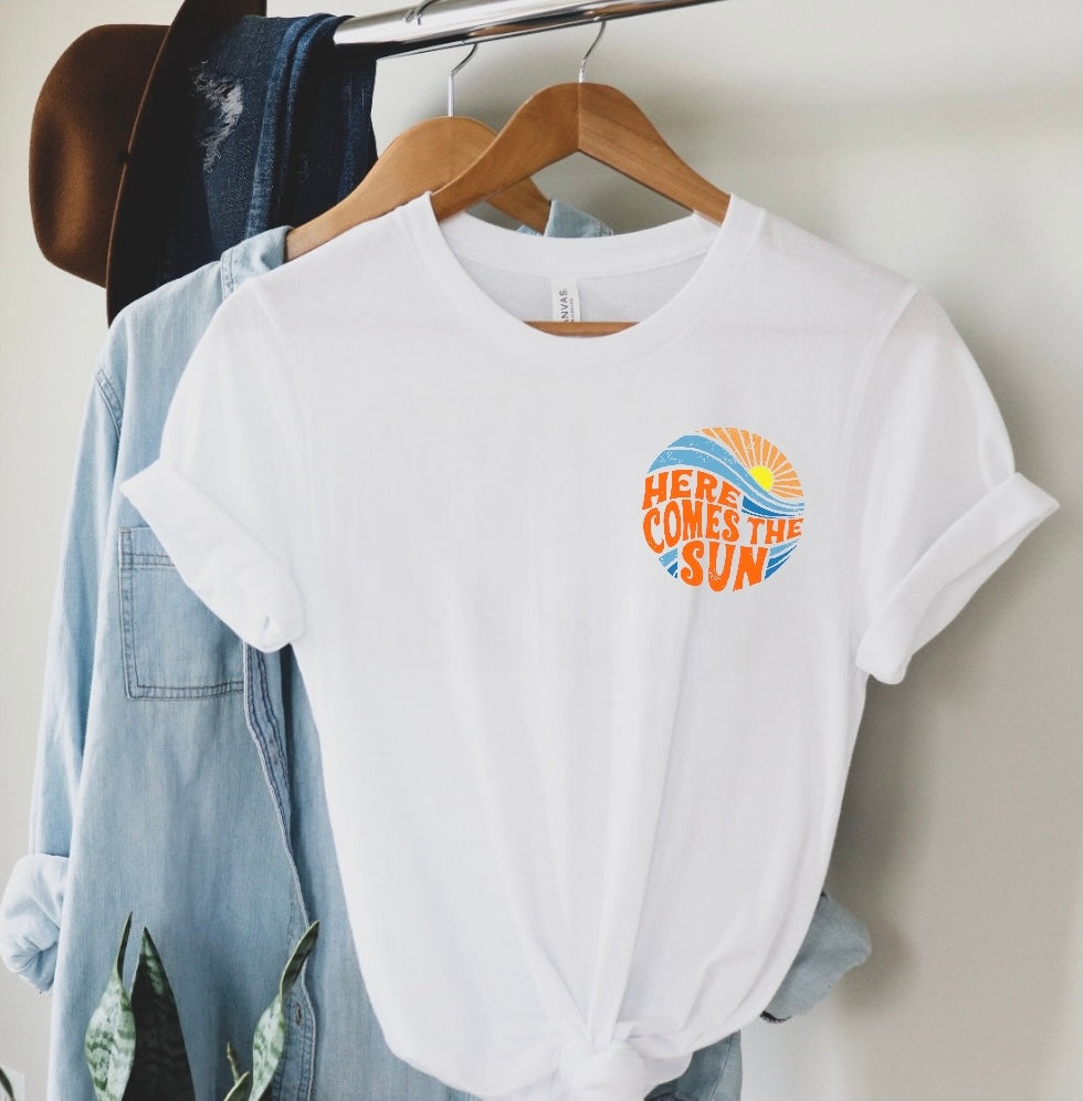 Here Comes The Sun Retro T-Shirts Hippo Boutique