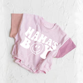 Mama’s Boy baby boy Color Block T-Shirt Bubble Romper Hippo Boutique