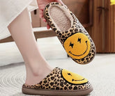 Women’s Fuzzy Smiley Slippers Hippo Boutique