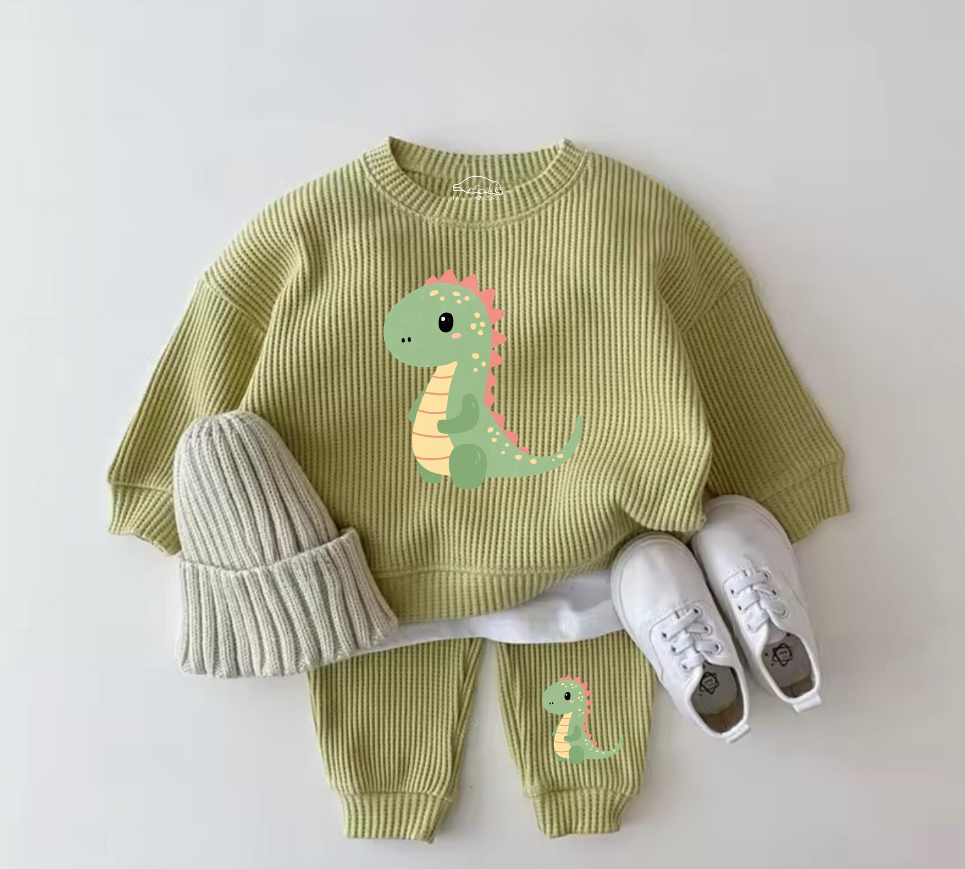 Baby Waffle Knit Jogger Outfit - Floral Dachshund Hippo Boutique