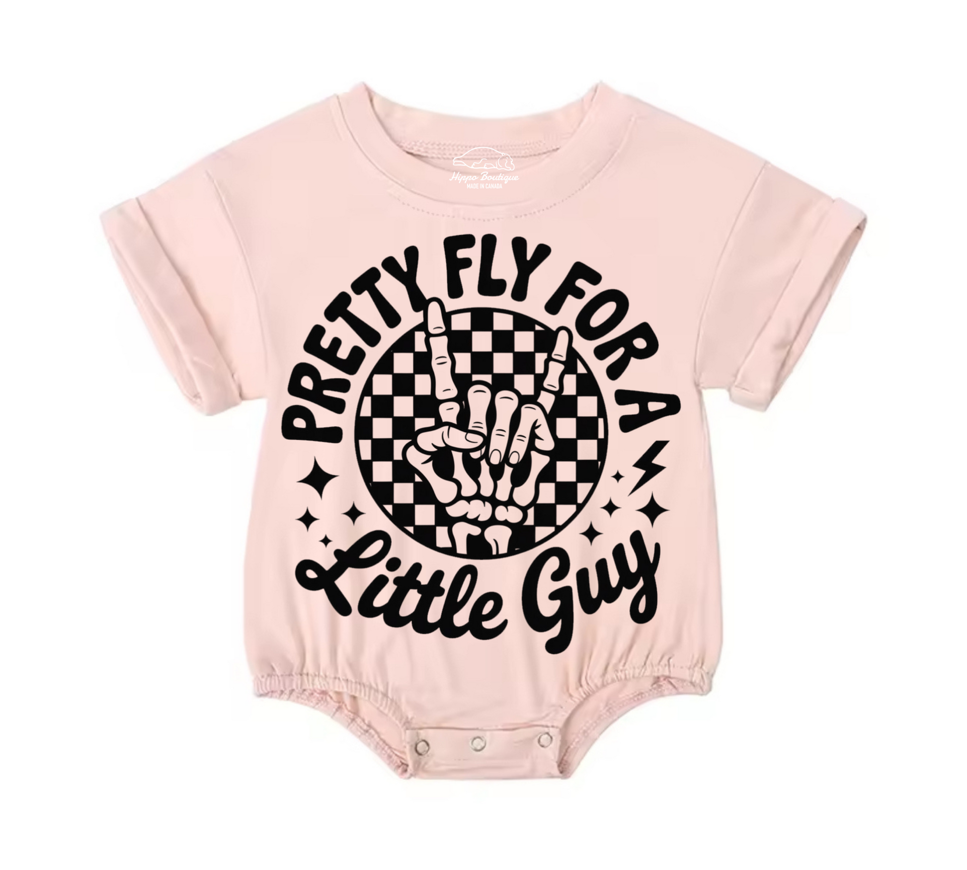 Baby t-shirt Bubble Romper - Pretty Fly Hippo Boutique