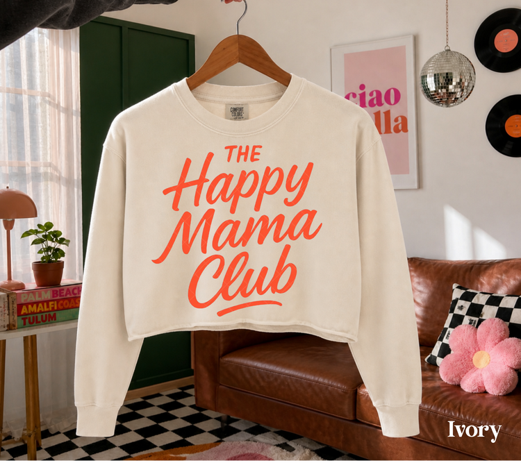 Cropped Sweatshirt - The happy mama club Hippo Boutique
