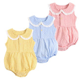 Baby & Toddler Girl Romper with Lace Collar Hippo Boutique