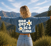 Cropped Sweatshirt - One day at a time Hippo Boutique