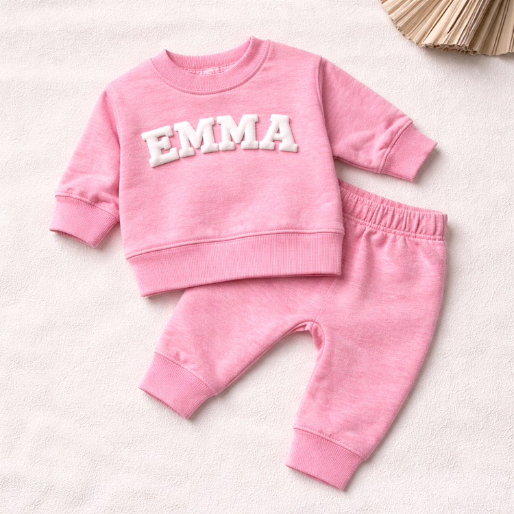 Newborn Baby Outfit Custom Puff Name Hippo Boutique