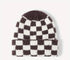 Checkered Print Knit Beanies Hippo Boutique