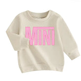 Pink Checkered Mini Baby & toddler sweatshirt Hippo Boutique