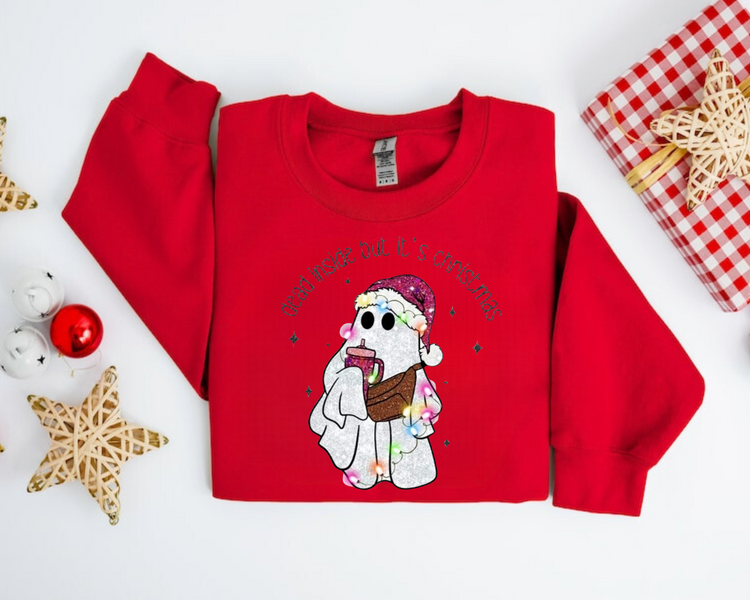 Dead Inside but its christmas crewneck Sweatshirts Hippo Boutique