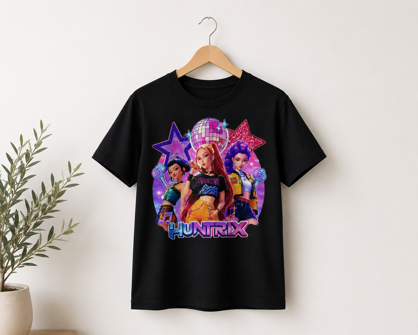 Girls KPop Demon Hunters HUNTR/X Graphic T-Shirt – Purple Kids Tee Hippo Boutique
