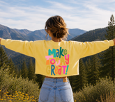 Cropped Sweatshirt - Make Today Great Hippo Boutique