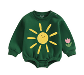 Soft warm fleece oversized Romper - Rainbow Hippo Boutique