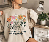 Wildflower Mama Bow Women’s Crewneck Sweatshirts Hippo Boutique