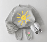 Baby Waffle Knit Jogger Outfit - Ice Cream Hippo Boutique