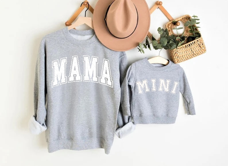 Glitter Mama & Mini Matching Sweatshirts - Grey Hippo Boutique