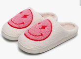 Women’s Fuzzy Smiley Slippers Hippo Boutique