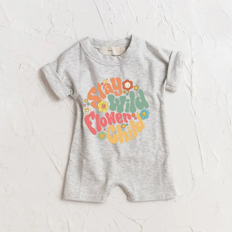 Stay Wild Flower Child romper bodysuit Hippo Boutique