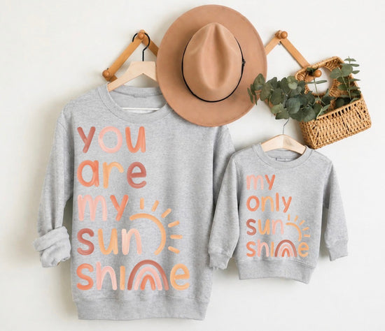 Mama & Mini Matching Sweatshirts - You are my sunshine Hippo Boutique