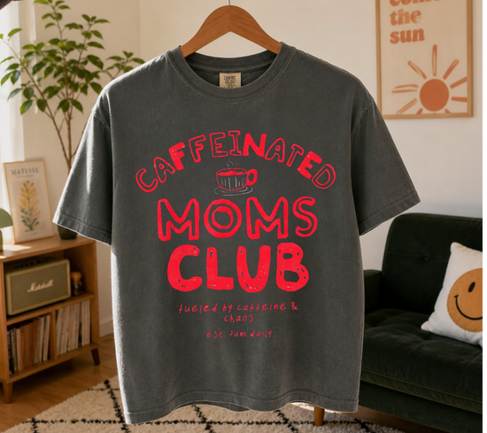 Cropped Top & T-Shirts - Caffeinated Moms Club Hippo Boutique