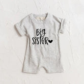 Big Sister baby Girl romper bodysuit Hippo Boutique