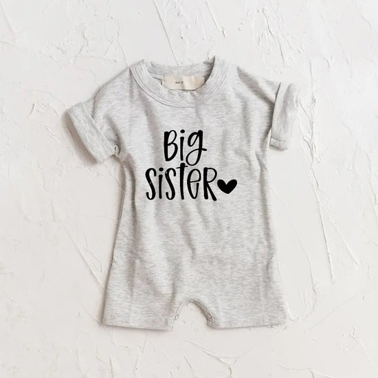 Big Sister baby Girl romper bodysuit Hippo Boutique