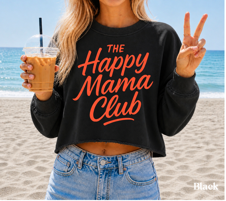Cropped Sweatshirt - The happy mama club Hippo Boutique