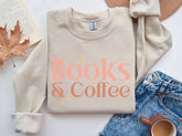 Books & Coffee Sweatshirt Hippo Boutique