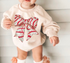Christmas Candy Bow Baby Sweatshirt Bubble Romper Hippo Boutique