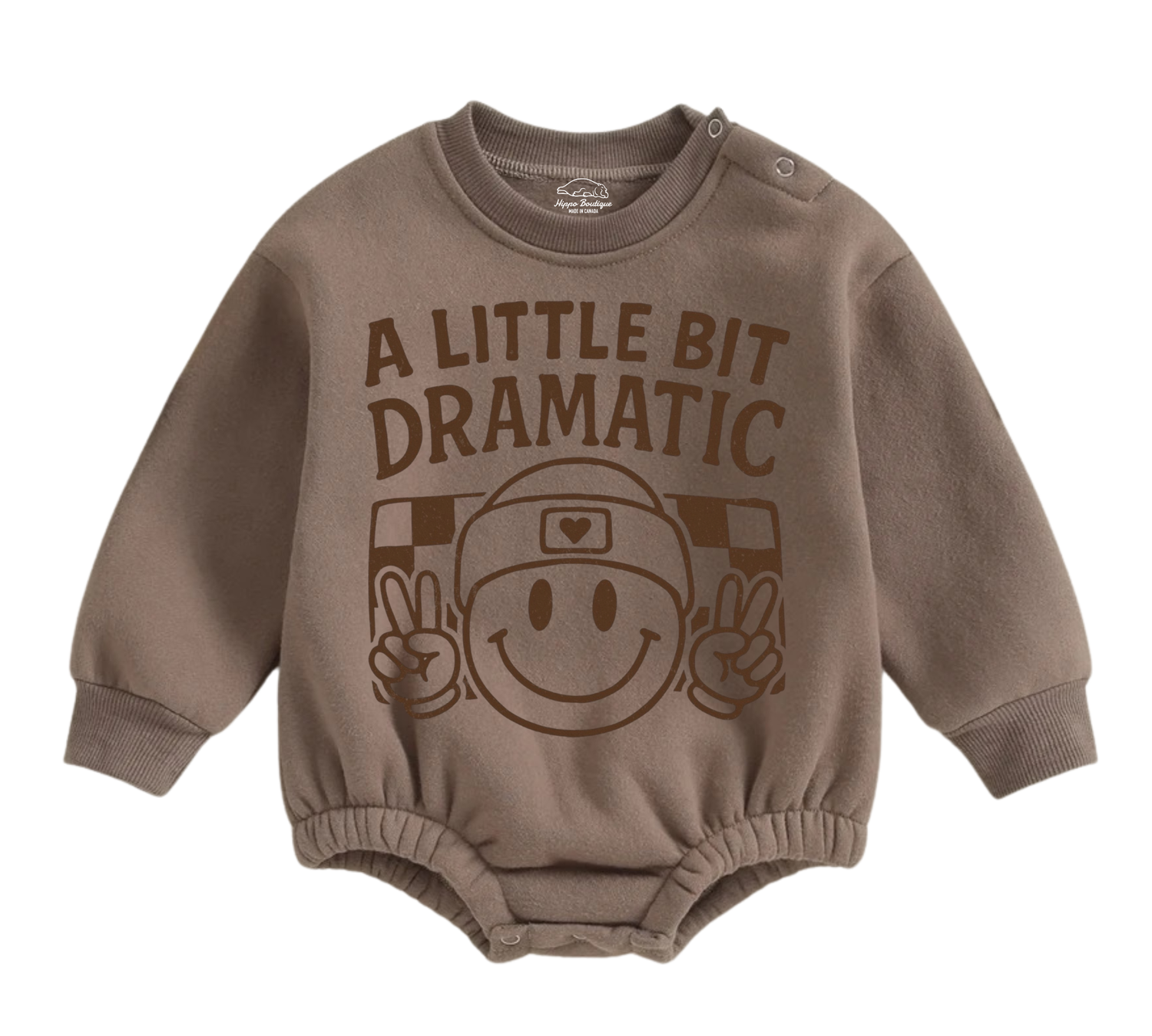 Soft warm fleece oversized Romper - A Little Bit Dramatic Hippo Boutique