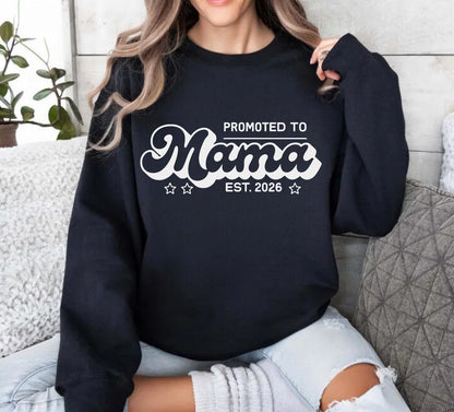 Personalized Promoted to Mama Sweatshirt Hippo Boutique