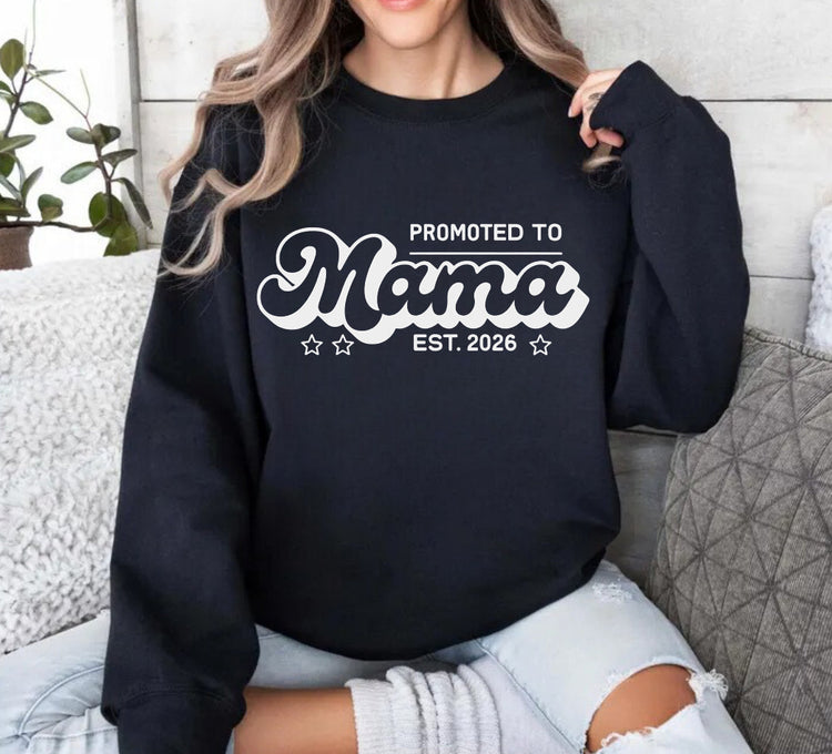 Personalized Promoted to Mama Sweatshirt Hippo Boutique
