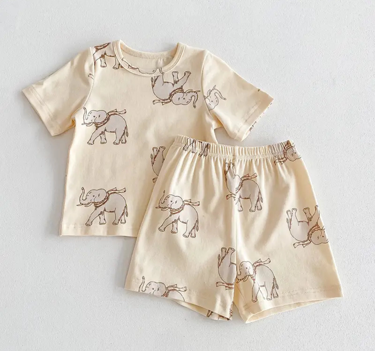 Toddler Forest Animals shorts and t-shirt outfit Hippo Boutique