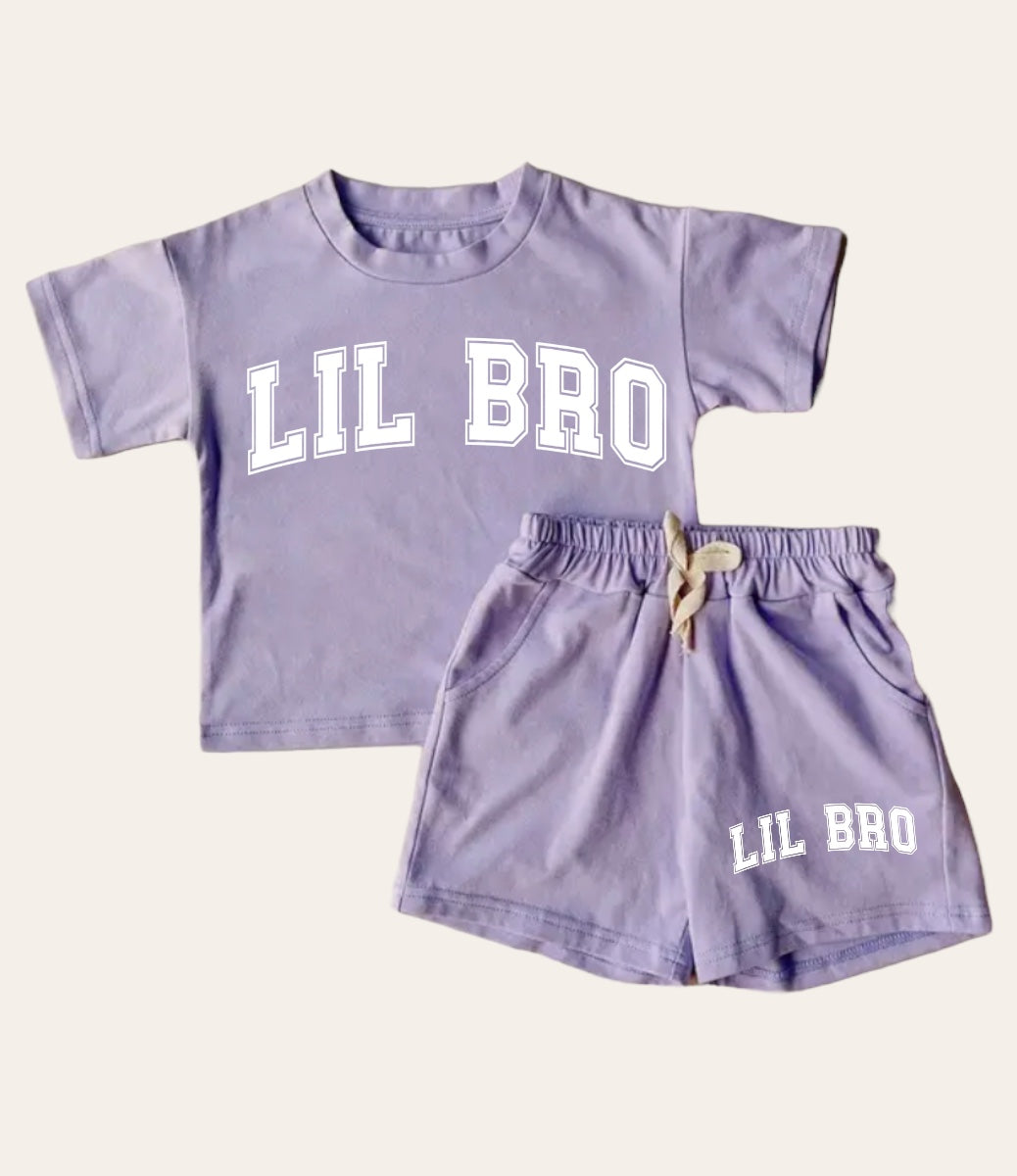 Little Bro Baby Boy T-Shirt & Shorts Set Hippo Boutique