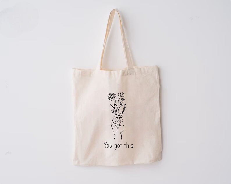 You Got This Positivity Tote Bag Hippo Boutique