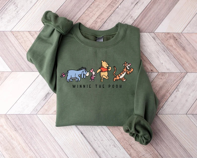 Pooh Crewneck Sweatshirts Hippo Boutique