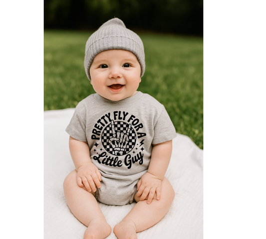 Baby t-shirt Bubble Romper - Pretty Fly Hippo Boutique