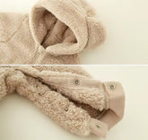 Furry Teddy Bear Baby Snowsuit One Piece Hippo Boutique