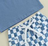 Mama’s Boy Tank & -Checkered Shorts Baby & toddler outfit Hippo Boutique