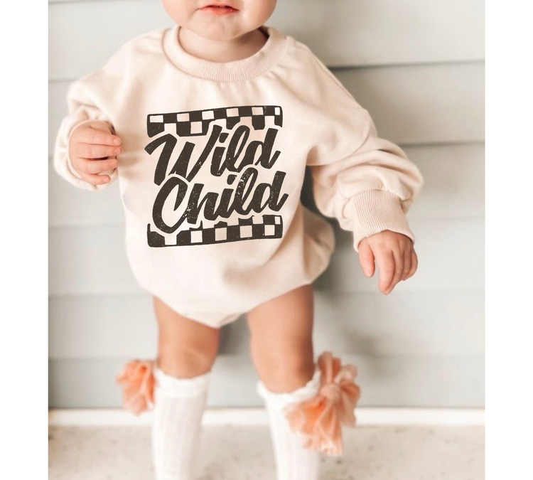 Soft warm fleece oversized Romper - Wild Child Hippo Boutique