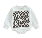 Soft warm fleece oversized Romper - Wild Child Hippo Boutique