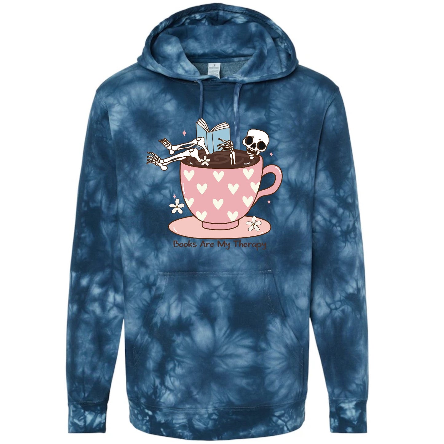 Books are My Therapy Tie Dye Hoodies Hippo Boutique