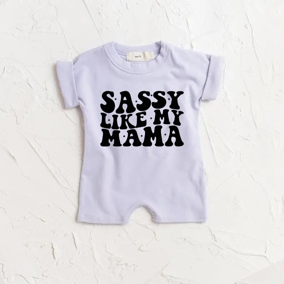 Sassy Like my Mama baby Girl romper bodysuit Hippo Boutique