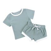 Baby & toddler waffle cotton outfit Hippo Boutique