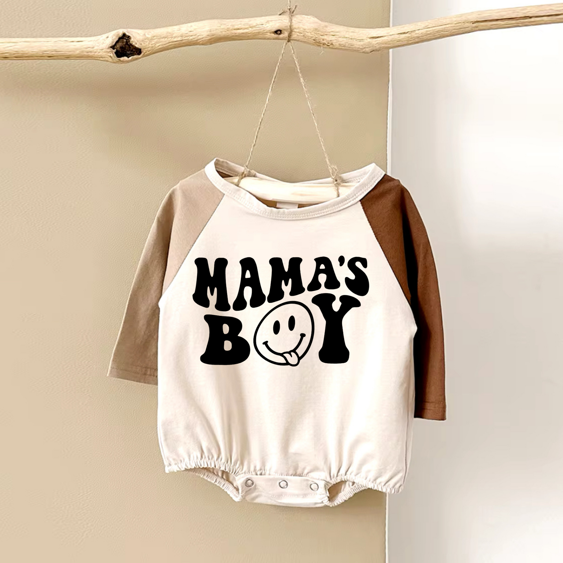 Mama’s Boy Color Block Bubble Romper Hippo Boutique
