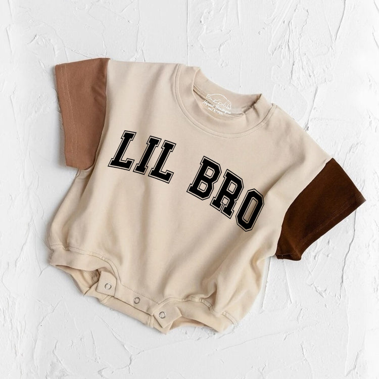 Lil Bro baby Color Block T-Shirt Bubble Romper Hippo Boutique